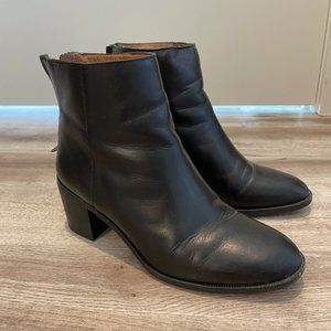 Madewell Pauline black leather ankle boots